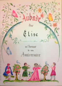 Grande carte anniversaire personnalisée - Atelier de Calligraphie et  d'Enluminure